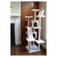 Classic 77-Inch Real Wood Cat Tree, Multi-Levels With Ramp, Three Perches, Two Condos, Ivory by Armarkat