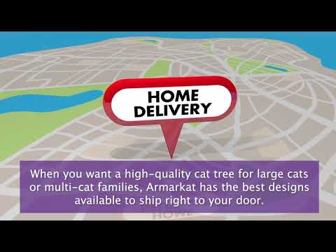 80-inch Faux Fur Cat Tree, Beige with Ladder by Armarkat