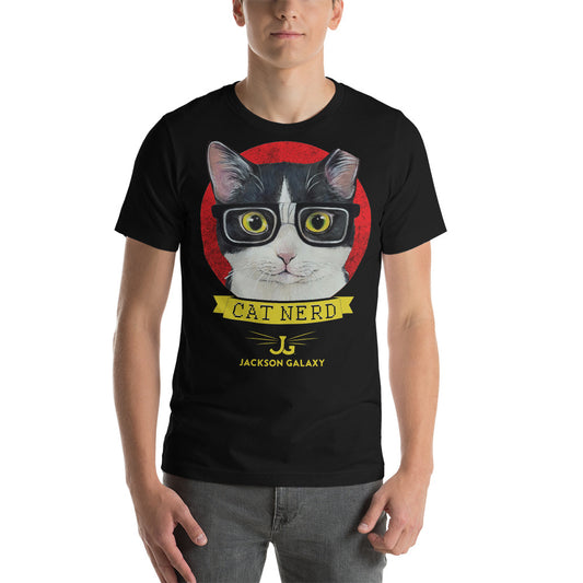 T-Shirt: CAT NERD (red design)