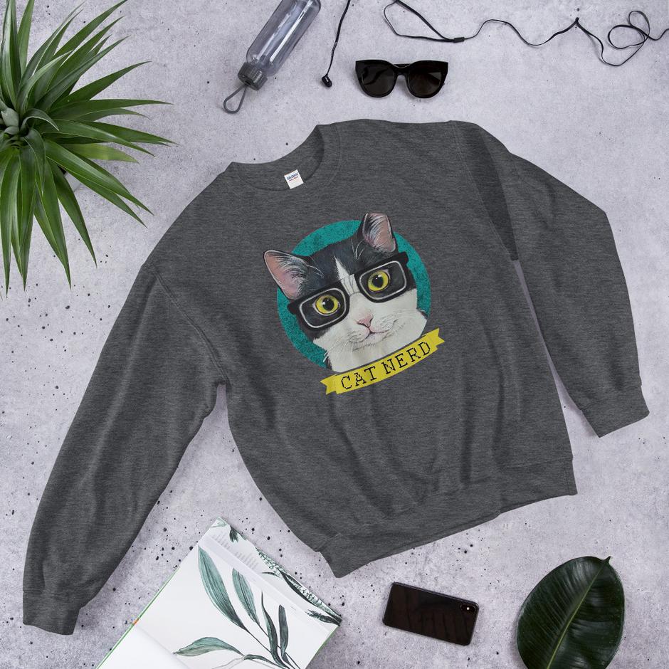 Cat Nerd Unisex Sweatshirt