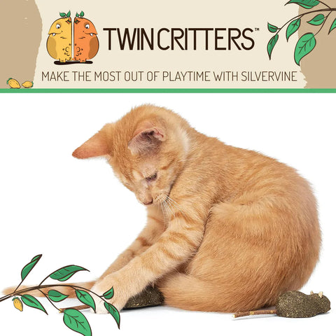 Silvervine Mice Lollipops (Set of 2) by Twin Critters