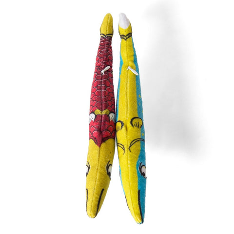 underside of Refillable Silvervine Sardines (set of 2) Cat Toys to show closed zipper